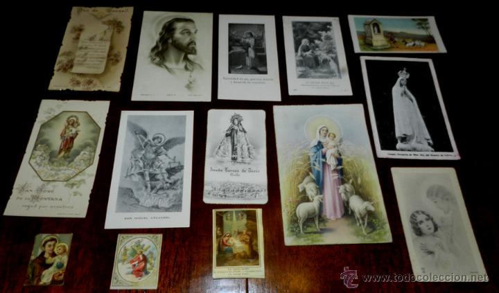 Postkarten: ANTIGUO LOTE DE 14 ESTAMPAS RELIGIOSAS, TAL COMO SE VE EN LAS FOTOGRAFIAS PUESTAS.