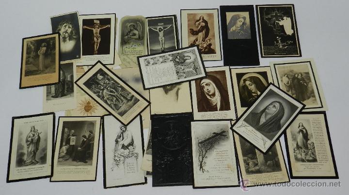 Postkarten: ANTIGUO LOTE DE 29 ESTAMPAS RELIGIOSAS MUY ANTIGUAS, TAL COMO SE VE EN LAS FOTOGRAFIAS PUESTAS.