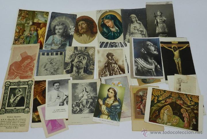 Postais: ANTIGUO LOTE DE 36 ESTAMPAS RELIGIOSAS MUY ANTIGUAS, TAL COMO SE VE EN LAS FOTOGRAFIAS PUESTAS.