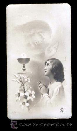 Postales: Recordatorio de comuni&oacute;n (A&ntilde;o 1936) - Foto 1