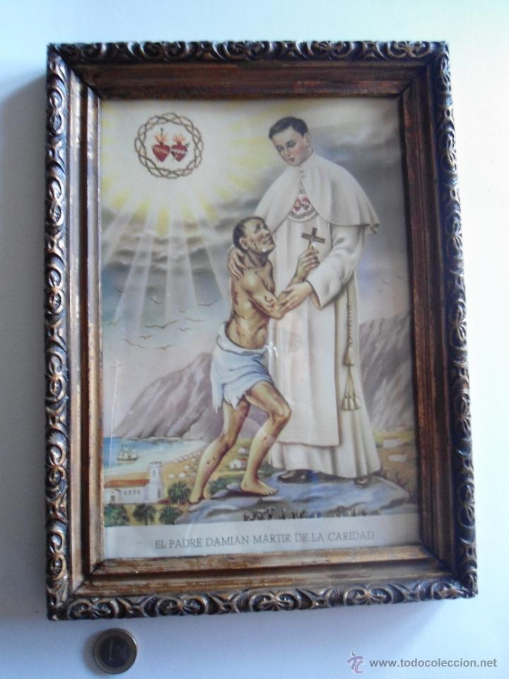 Postais: ESTAMPA ENMARCADA DEL PADRE DAMIAN