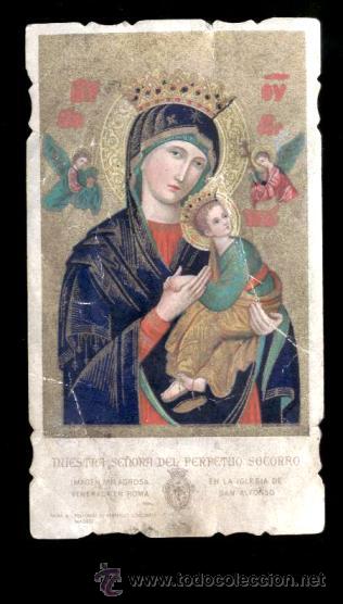 Postais: ANTIGUA ESTAMPA: NUESTRA SE&Ntilde;ORA DEL PERPETUO SOCORRO