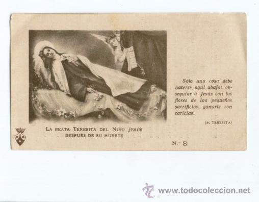Postales: ESTAMPA: LA BEATA TERESITA DEL NI&Ntilde;O JESUS DESPUES DE SU MUERTE
