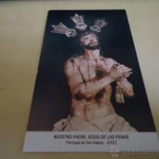 Cartes Postales: ANTIGUA ESTAMPA RELIGIOSA CRISTO DE LAS PENAS JEREZ CADIZ. Lote 40988163