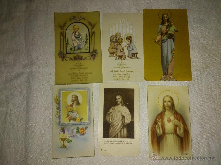 Postales: LOTE DE 19 ESTAMPAS RELIGIOSAS - Foto 3