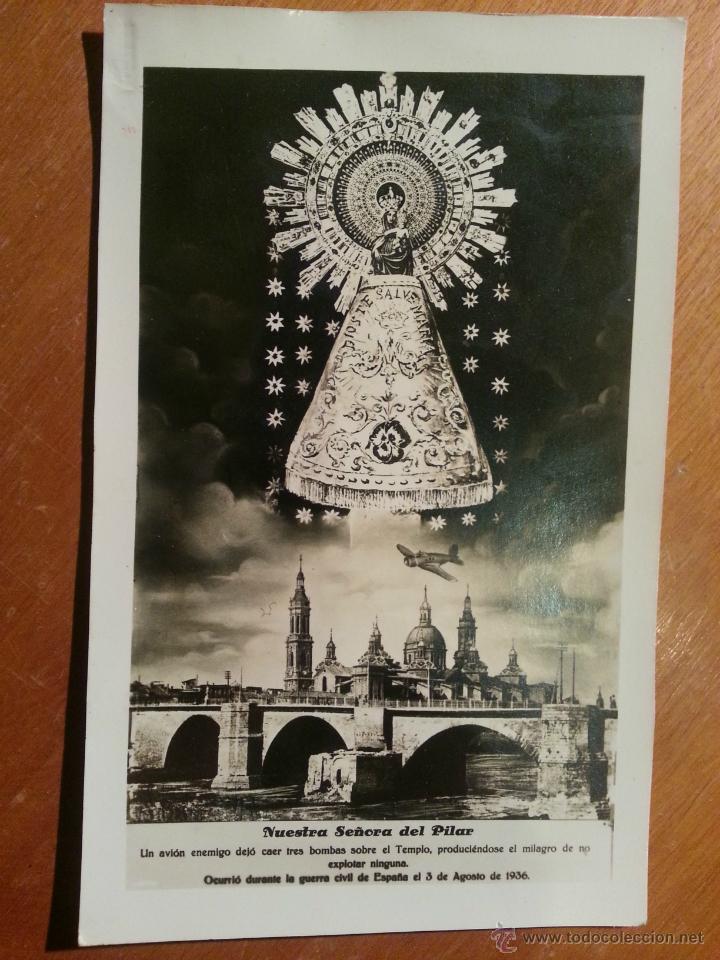 Postales: ANTIGUA ESTAPA FOTOGRAFICA  TARJETA POSTAL VIRGEN DEL PILAR