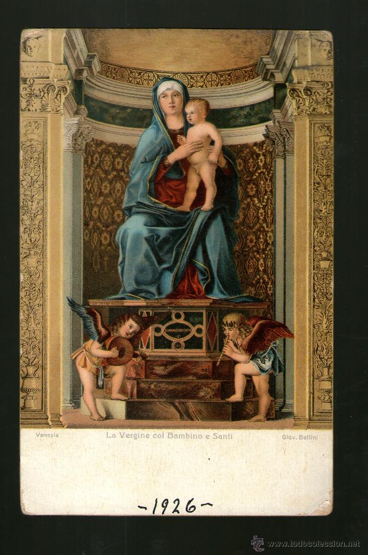 Postales: VIRGEN con Ni&ntilde;o Jes&uacute;s La Vergine col Bambino e Santi Antigua Postal Edici&oacute;n Stengel POSTAL Religion