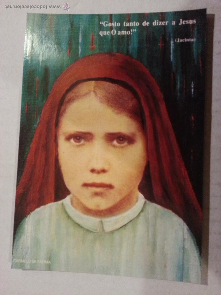 Postales: postal carmelo de fatima - jacinta pastorcita que vio a la virgen de fatima