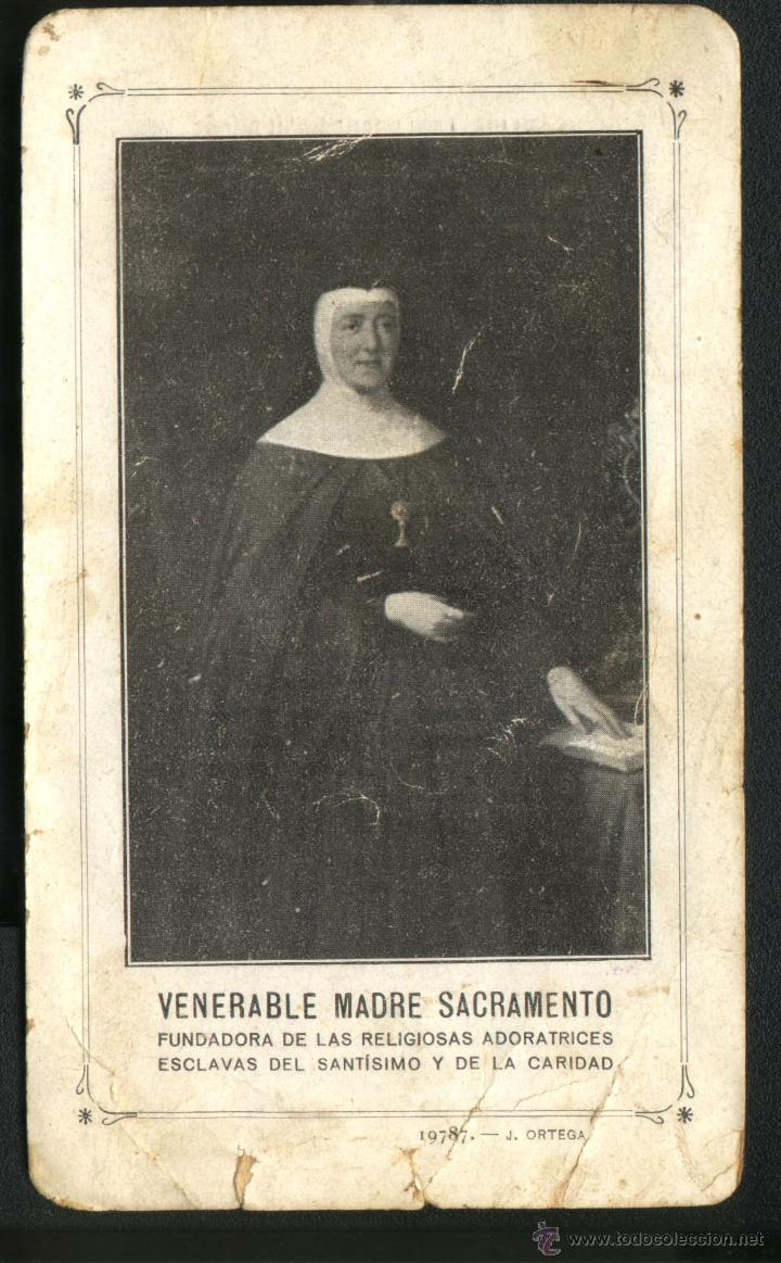 Cartes Postales: ESTAMPA DE MADRE SACRAMENTO FUNDADORA DE LAS RELIGIOSAS ADORATRICES ESCLAVAS DEL SANTISIMO Y DE LA C