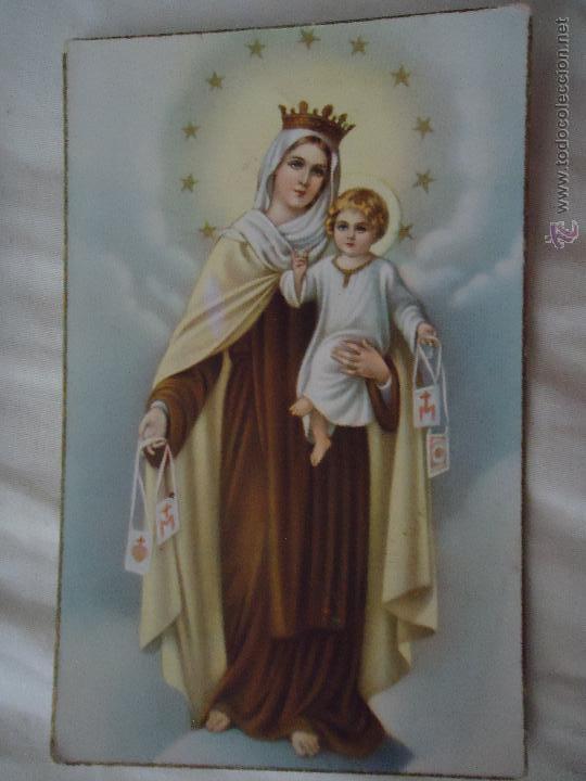Postales: ANTIGUA ESTAMPA TARJETA POSTAL DE LA VIRGEN DEL CARMEN
