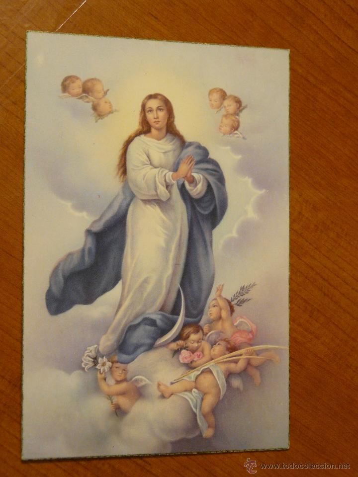 Postales: PRECIOSA POSTAL RELIGIOSA VIRGEN CON QUERUBINES - Foto 1