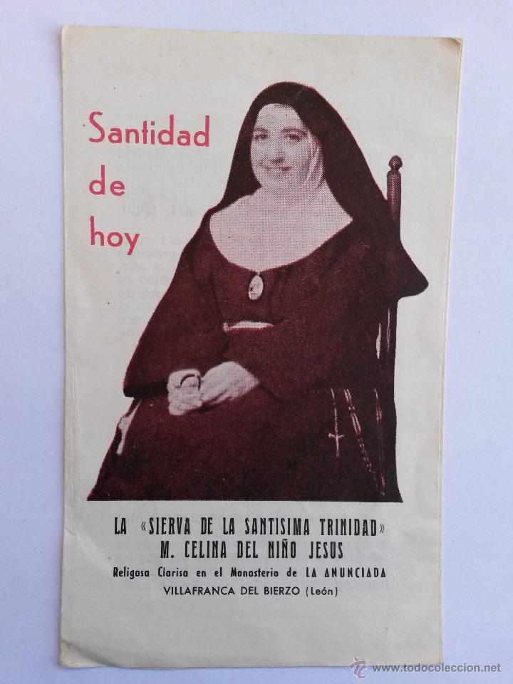 Postales: Estampa de 6 paginas m.celina del ni&ntilde;o jesus, clarisa de villafranca del bierzo ,leon