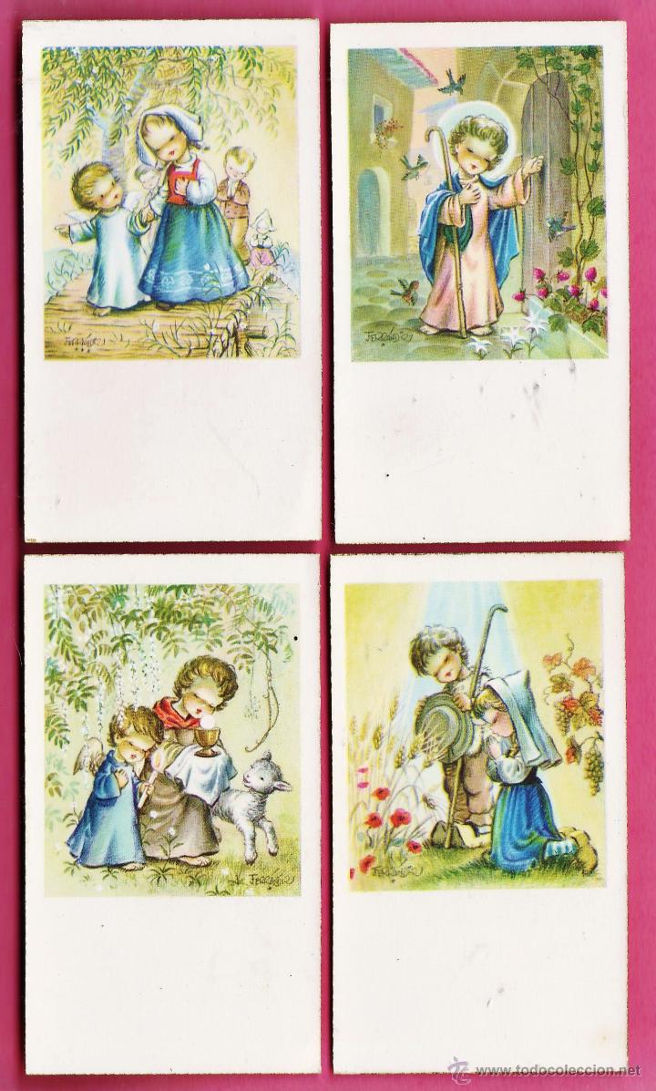 Postales: estampa / recordatorio / felicitacion - il. ferrandiz - lote de 4 - n&ordm; 4050 - ed. subi - a&ntilde;o 1959