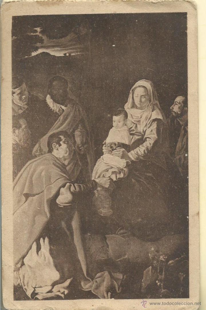 Postales: POSTAL ANTIGUA  LA ADORACION DE LOS REYES AL NI&Ntilde;O JSUS DE VELAZQUEZ A&Ntilde;OS 30-40 SIN CIRCULAR