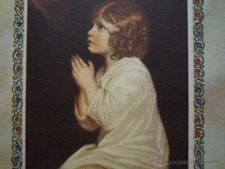Postcards: 1959 Recordatorio Comuni&oacute;n Estampa *Ni&ntilde;o Samuel rezando. J. REYNOLDS* Castellfollit de la Roca