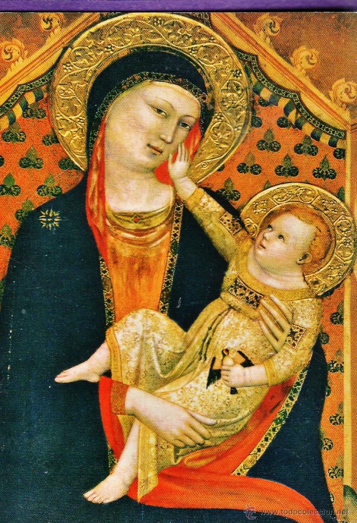 Postales: postal - la virgen y el ni&ntilde;o jesus / b. daddi - edicion italiana - sin circular - a&ntilde;os 60 / 70