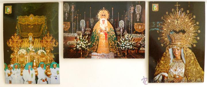 Postales: POSTAL SEMANA SANTA DE MALAGA. VIRGEN DE LA ESPERANZA. TRES POSTALES.