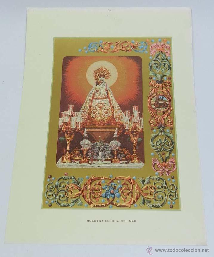 Cartes Postales: NUESTRA SE&Ntilde;ORA DEL MAR. PRECIOSA LAMINA. MIDE 29 X 20 CMS. IDEAL PARA ENMARCAR.