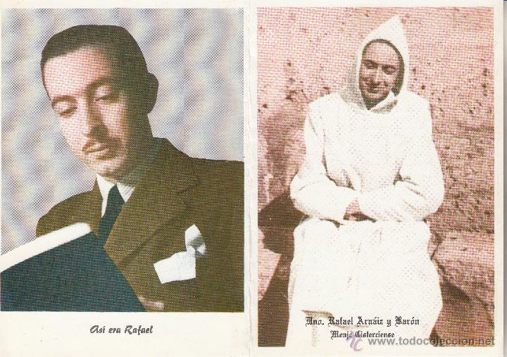 Postais: ANTIGUA ESTAMPA RELIGIOSAS RAFAEL ARNAIZ BARON RECORDATORIOS - TRAS.EN INTERIOR