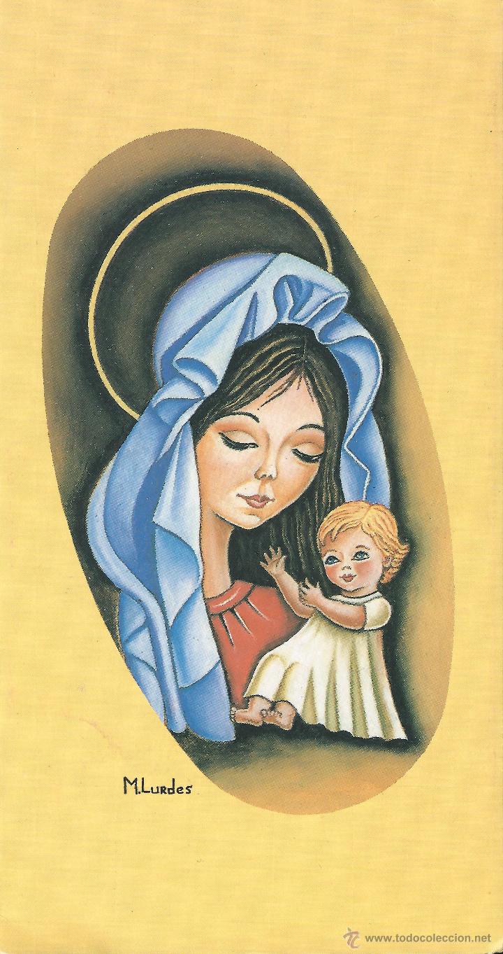 Postkarten: virgen maria original pintado con el pie-1989-artis muti-mateu cromo