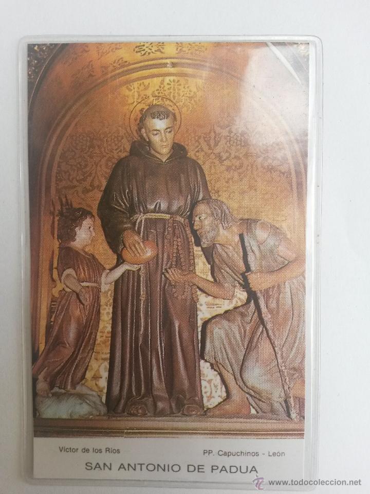 Postales: Estampa plastificada de san antonio de padua ,capuchinos ,leon