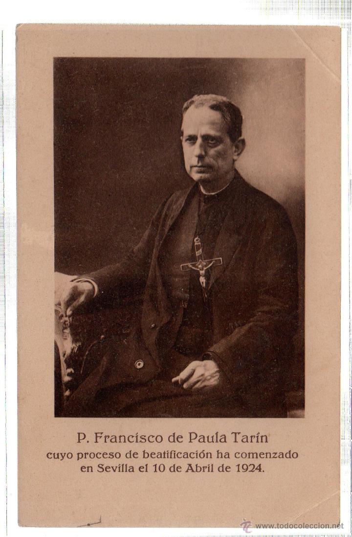 Postais: TARJETA POSTAL DE D. FRANCISCO DE PAULA TARIN. 1924