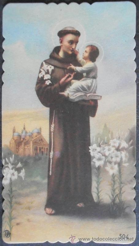 Postales: (0151)ESTAMPA 9X5 CM APROX,SAN ANTONIO DE PADUA,CONSERVACION: