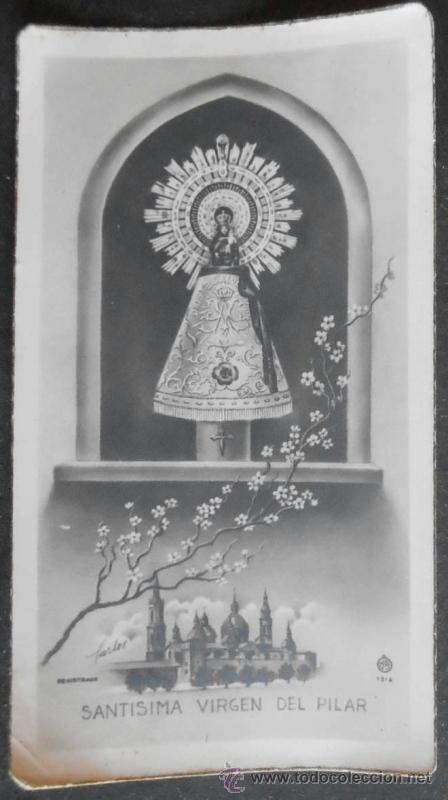 Postales: (0165)ESTAMPA 9X5 CM APROX,SANTISIMA VIRGEN DEL PILAR,CONSERVACION: