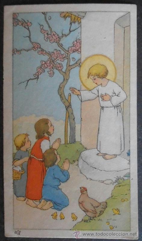 Postales: (0193)ESTAMPA 9X5 CM APROX,NI&Ntilde;O JESUS,CONSERVACION: