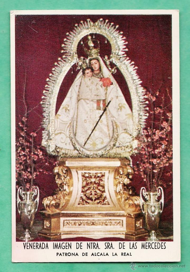 Postales: estampa - ntra. sra. de las mercedes - patrona de alcala la real - a&ntilde;os 50