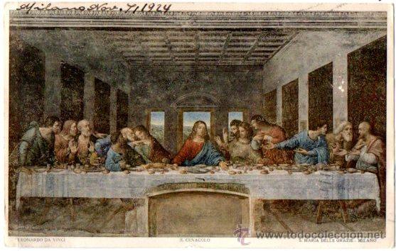 Cartoline: TARJETA POSTAL LA SANTA CENA. HELIOTIPIA ROBERTO HOESCH