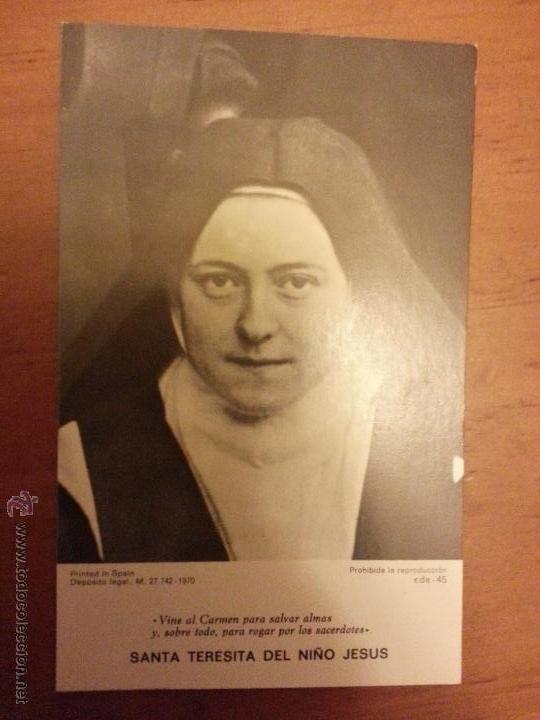 Postales: estampa relgiosa santa teresita del ni&ntilde;o jesus