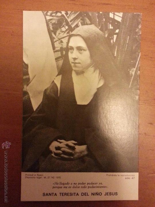 Postales: estampa relgiosa santa teresita del ni&ntilde;o jesus