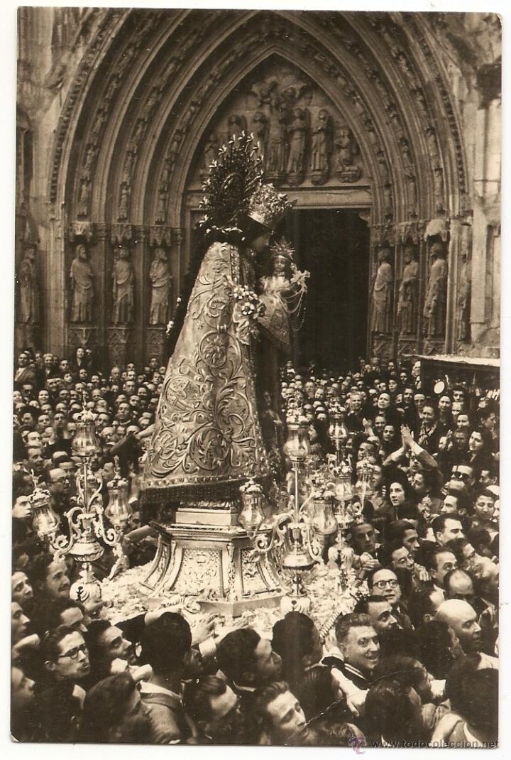 Postales: Postal de la virgen de Valencia - Foto 1