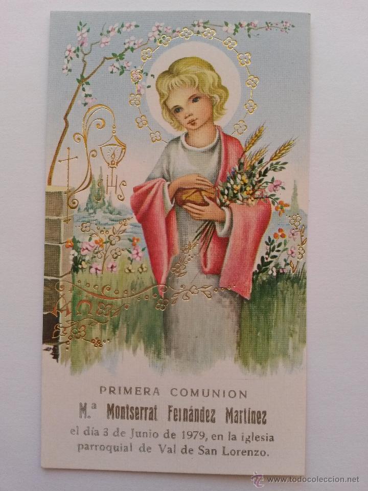 Cartes Postales: Estampa recuerdo de primera comunion 1979, ni&ntilde;a