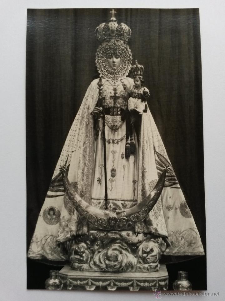Postales: Estampa foto tama&ntilde;o postal de la santisima virgen con el ni&ntilde;o jesus (podria ser virgen de lujan)