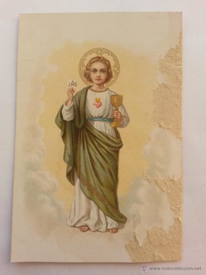 Postales: Estampa antigua de ni&ntilde;o jesus