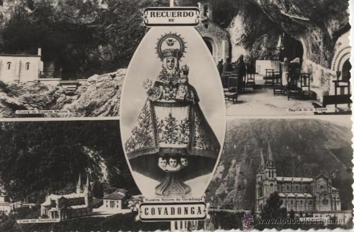Postales: Postal: recuerdo de Covadonga