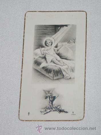 Postales: BONITA ESTAMPA ANTIGUA DEL NI&Ntilde;O JESUS ESCRITA CON POESIA DE UNA AMIGA A OTRA