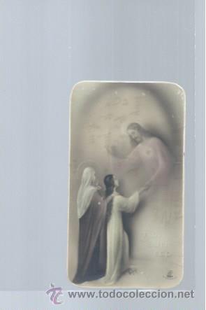 Postais: TARJETA RELIGIOSA TUA SUM EGO, LA VIRGEN ENTREG&Aacute;NDOSE AL SE&Ntilde;OR