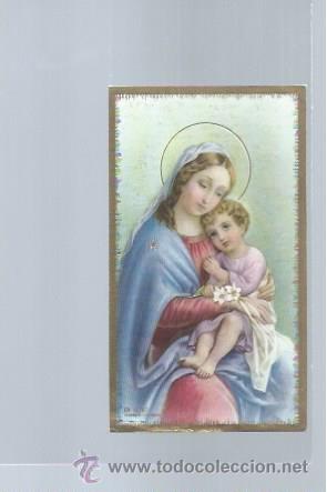 Postales: TARJETA RELIGIOSA LA VIRGEN MAR&Iacute;A CON EL NI&Ntilde;O JES&Uacute;S, GERMANY