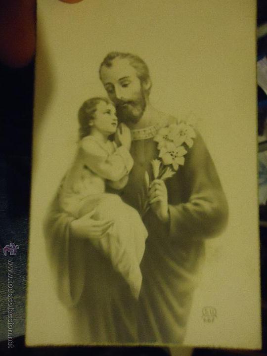 Postales: antigua cromo postal - tarjeta postal - san jose y ni&ntilde;o jesus