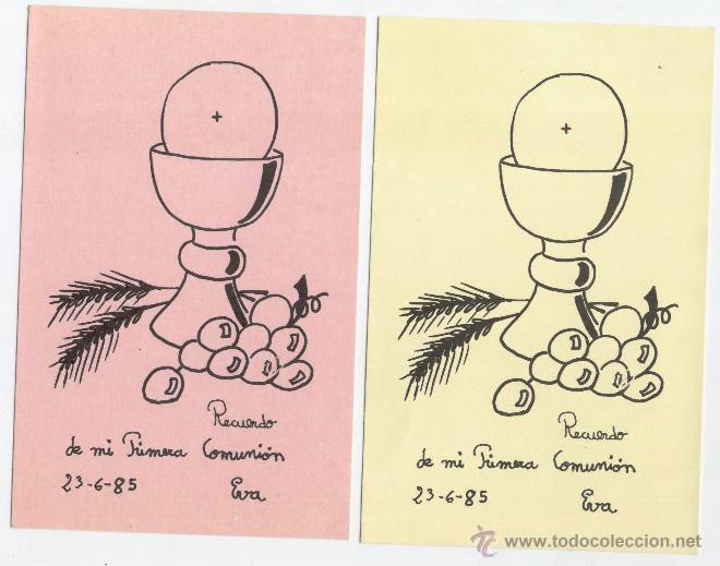 Postales: RECORDATORIOS DE PRIMERA COMUNION EN CARTULINA (1985)