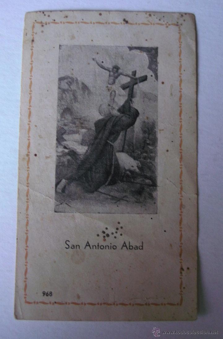 Postais: estampa breve novenita san antonio abad (6x11cm aprox, algo de suciedad)