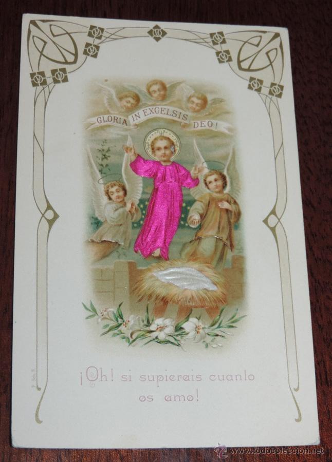 Cartes Postales: POSTAL F. SCH. N. &iexcl; OH ! SI SUPIERAIS CUANTO OS AMO &iexcl; EN RELIEVE, EL TRAJE DE JESUCRISTO ES DE SEDA