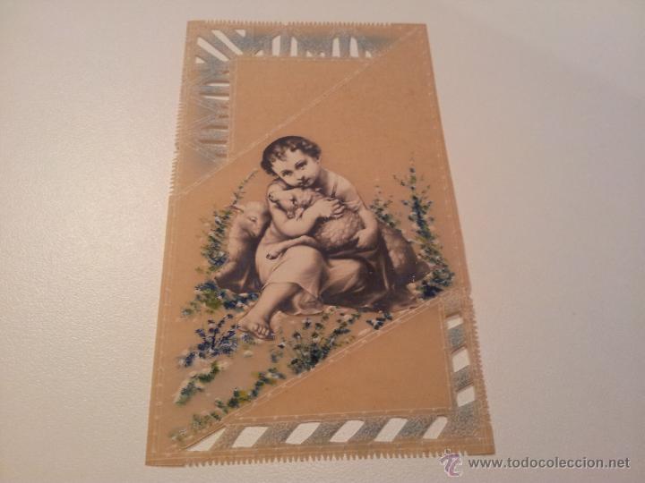 Postkarten: estampa recordatorio en papel vegetal troquelado y con relieve a&ntilde;os 30