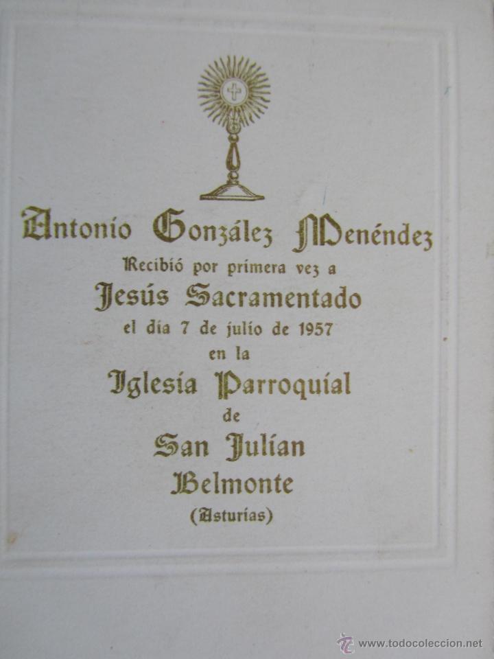 Postales: 11 recordatorios primera Comuni&oacute;n 1957 - Foto 8