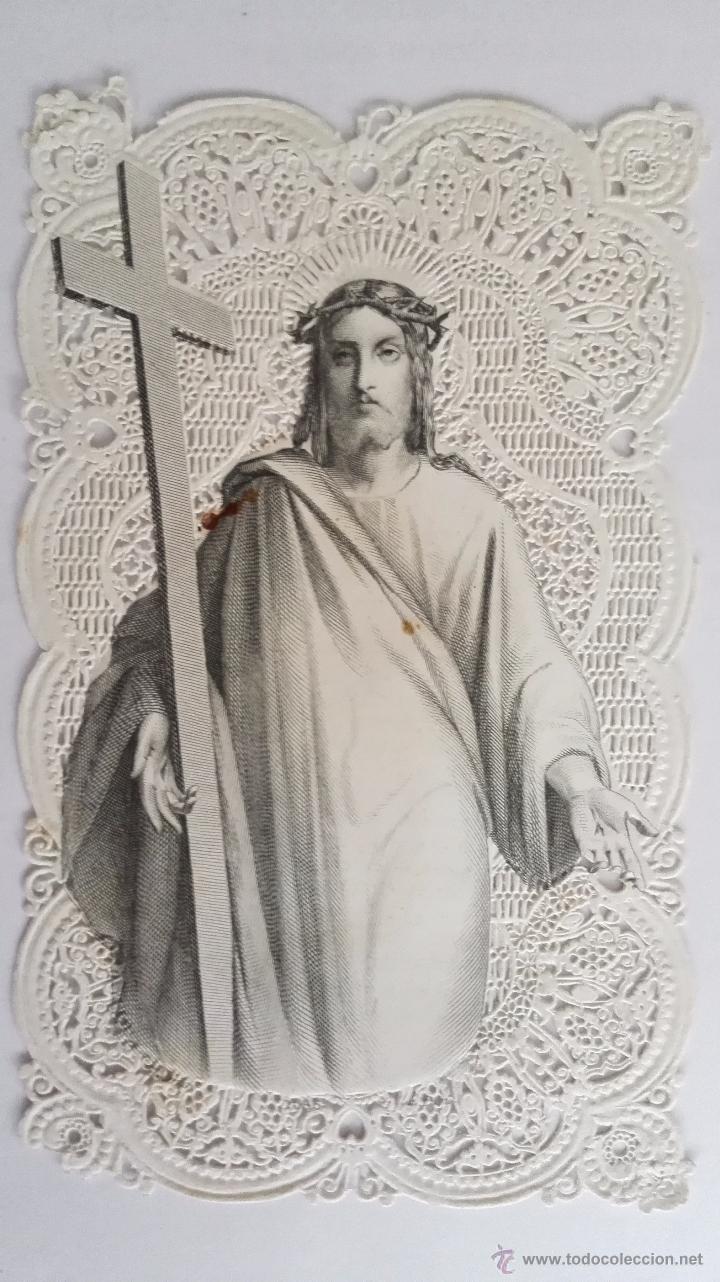 Postcards: ANTIGUA ESTAMPA RELIGIOSA TROQUELADA FRANCESA