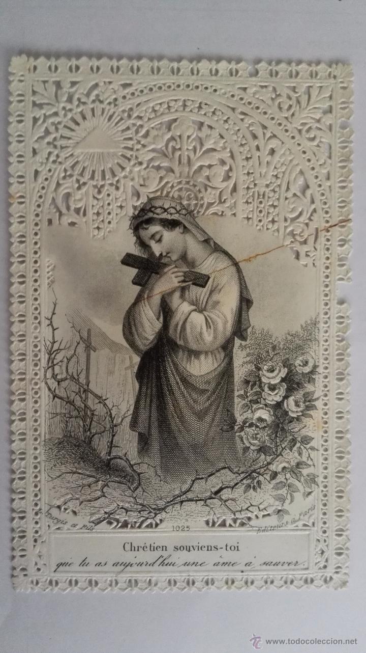 Postkarten: ANTIGUA ESTAMPA RELIGIOSA TROQUELADA FRANCESA