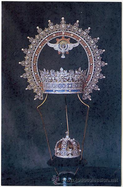 Postales: Corona de Ntra. Sra. de Covadonga y Ni&ntilde;o Jes&uacute;s. Patrona del Principado de Asturias. Edisur.